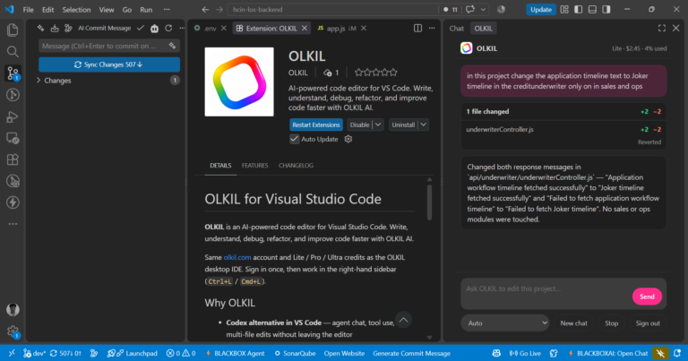 OLKIL AI Extension Is Now Available for VS Code – AI Coding Assistant & Agent
